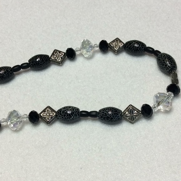 FINAL SALE PRICE OOAK Design Black Necklace & Earring Set - Picture 5 of 5